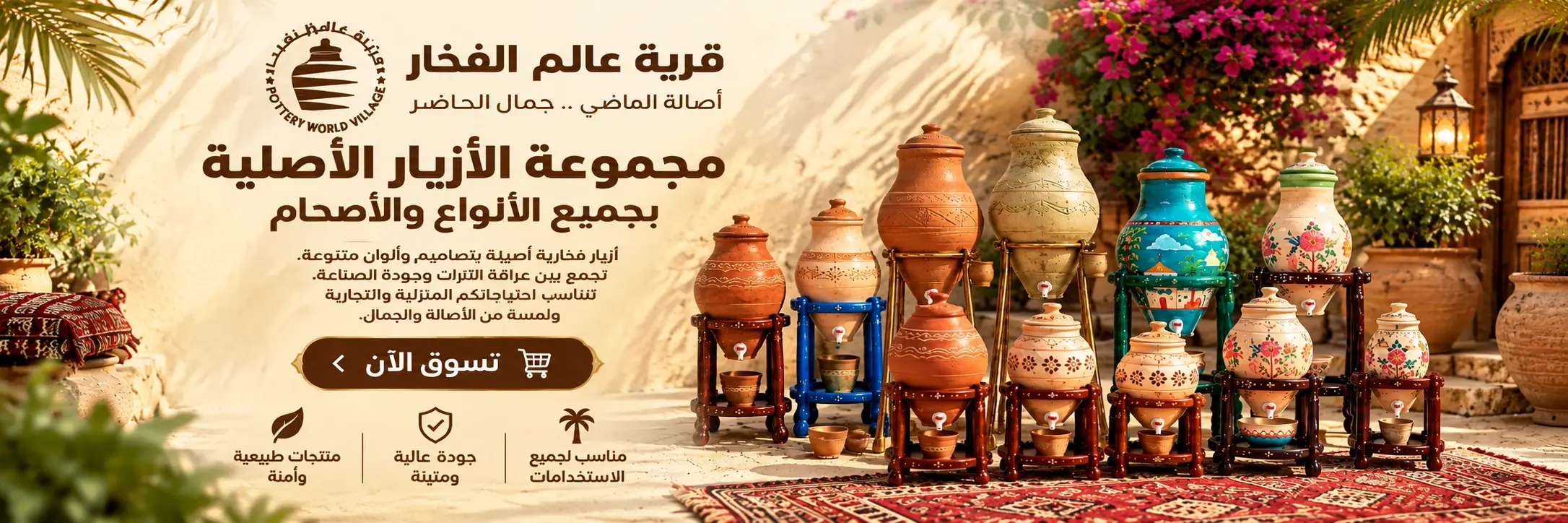 الأزيار الفخارية من قرية عالم الفخار